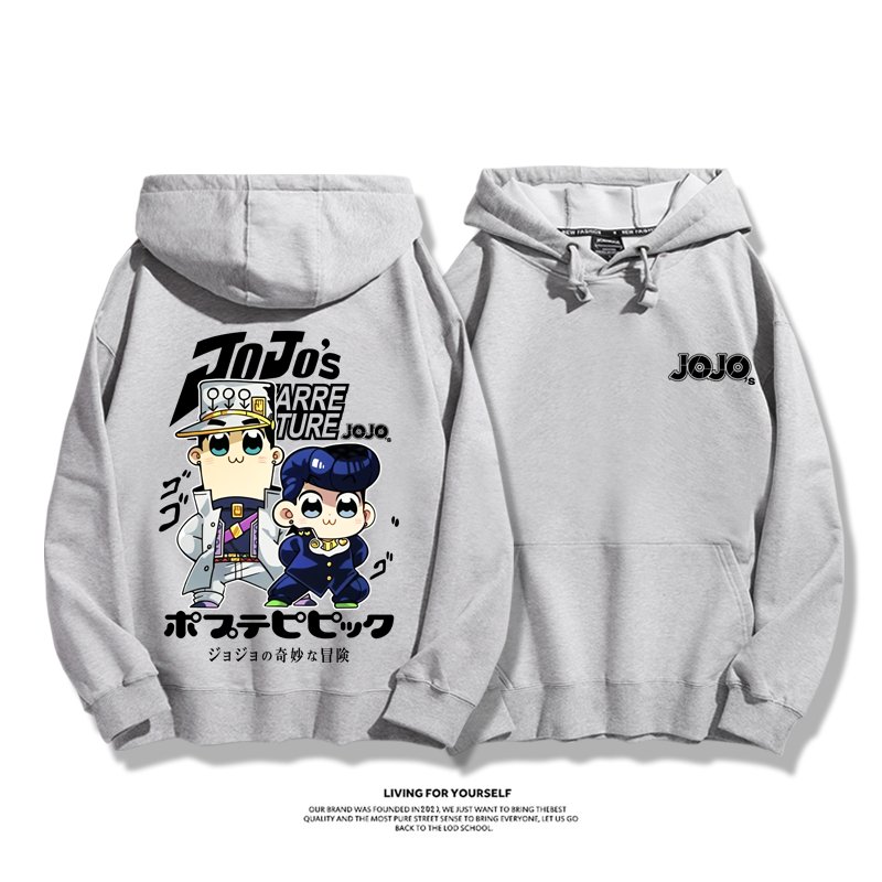 pop子與pipi美Xjojo奇妙冒險新款 親子情侶男女連帽衛衣