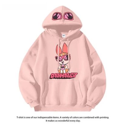 飛天小女警新款 親子情侶男女連帽衛衣