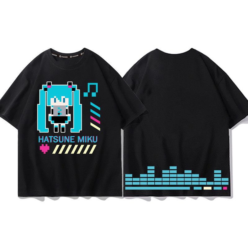 初音未來 2026親子情侶男女同款 印花短袖T恤