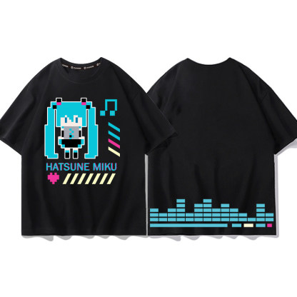 初音未來 2026親子情侶男女同款 印花短袖T恤