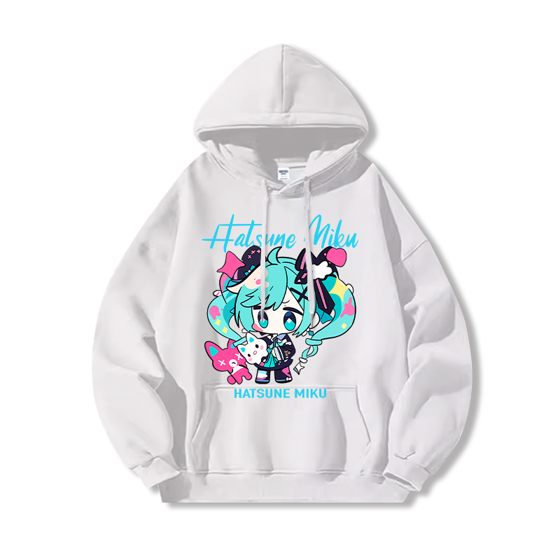 初音未來新款 親子情侶男女連帽衛衣