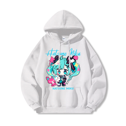 初音未來新款 親子情侶男女連帽衛衣