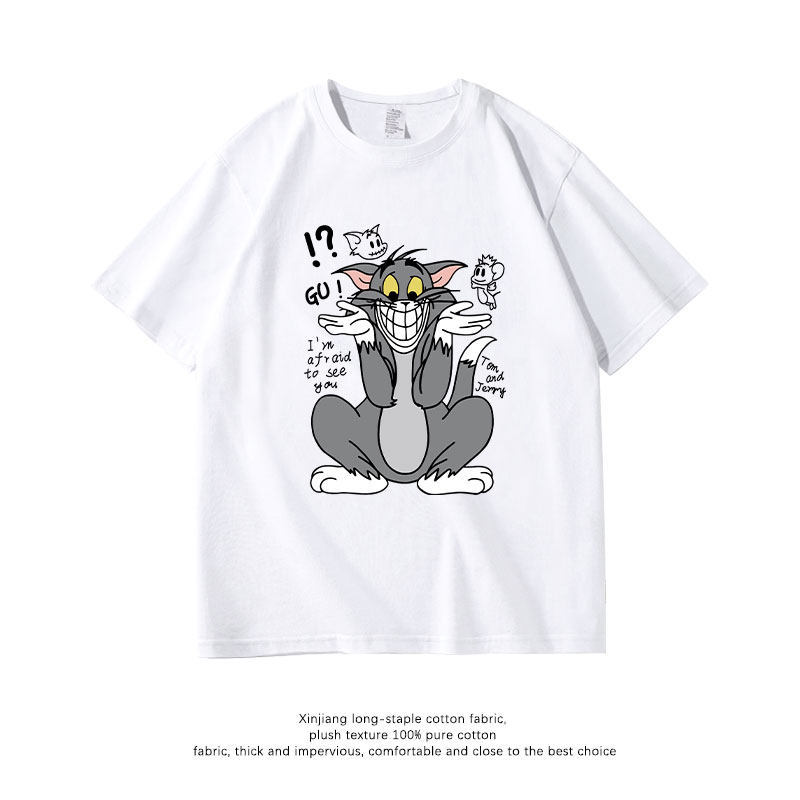 貓和老鼠 2026親子情侶男女同款 印花短袖T恤