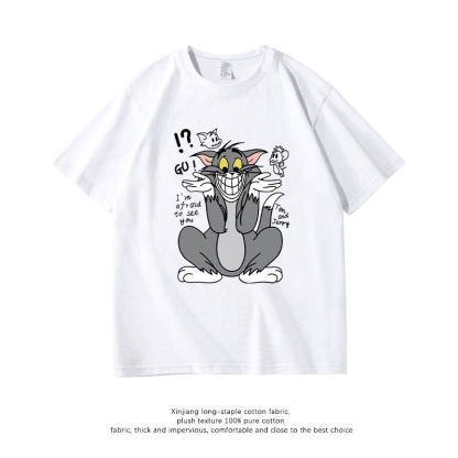 貓和老鼠 2026親子情侶男女同款 印花短袖T恤
