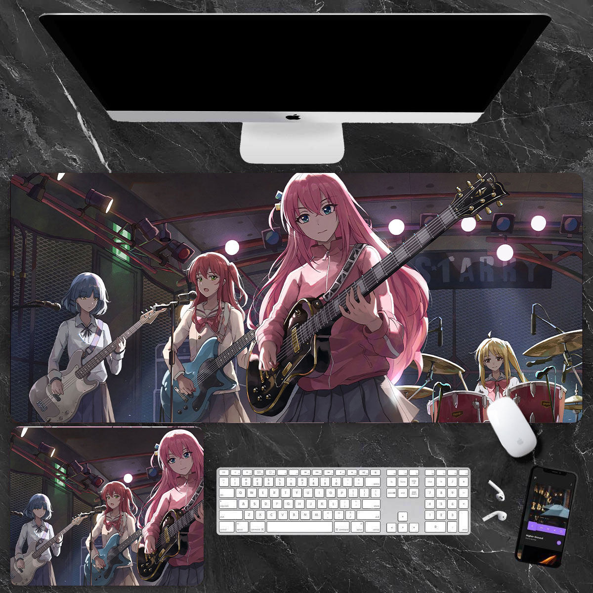 孤獨搖滾 主題桌墊 布質滑鼠墊