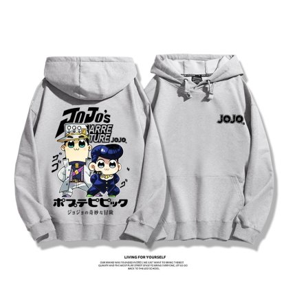 pop子與pipi美Xjojo奇妙冒險新款 親子情侶男女連帽衛衣