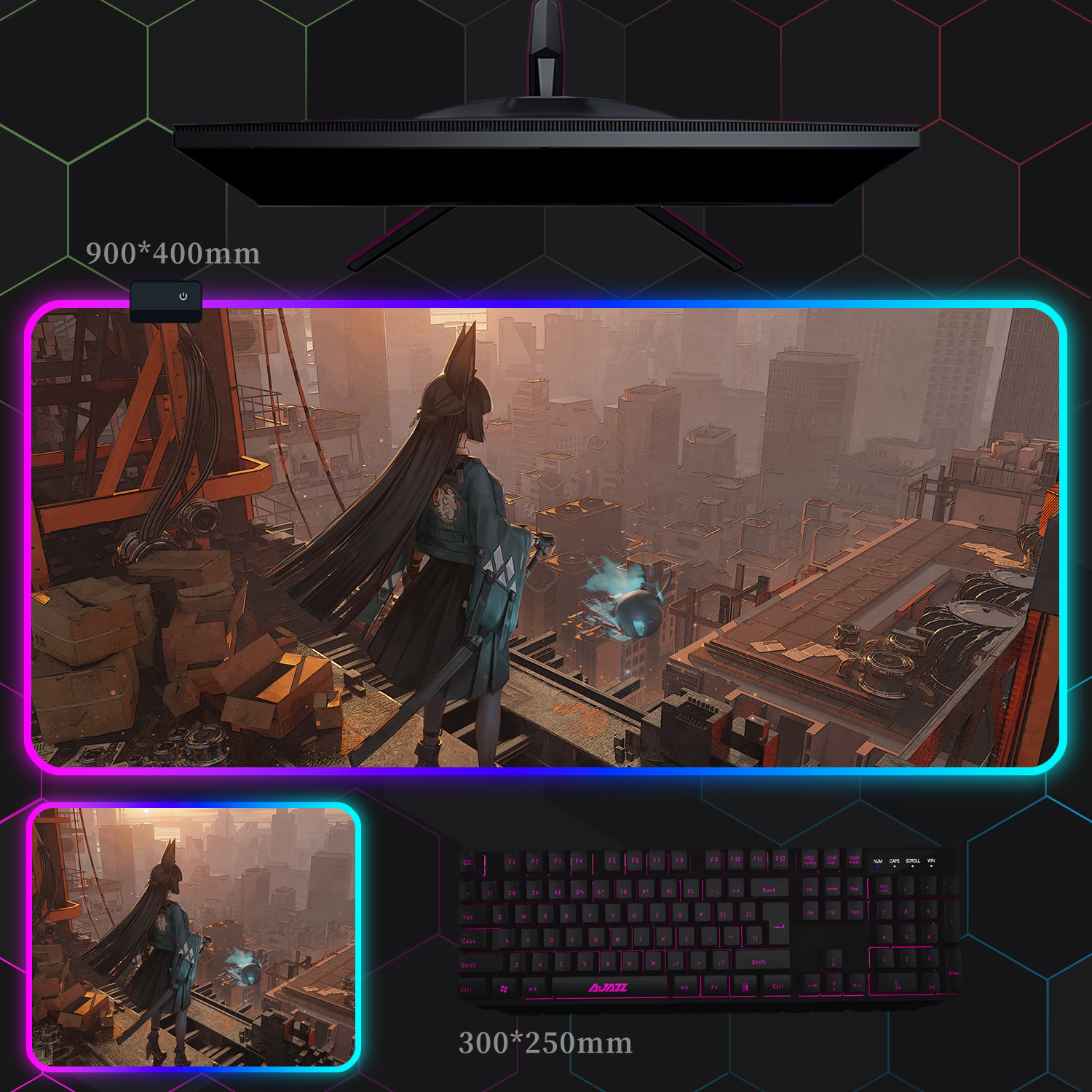 絕區零 主題桌墊 布質滑鼠墊