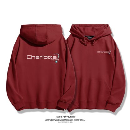 Charlotte友利奈緒 親子情侶男女連帽衛衣