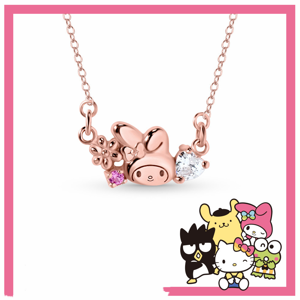 三麗鷗 My Melody 美樂蒂 草莓晶鑽玫瑰金系列配飾