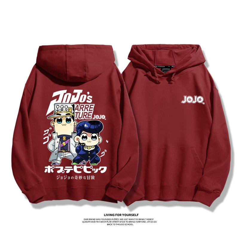 pop子與pipi美Xjojo奇妙冒險新款 親子情侶男女連帽衛衣