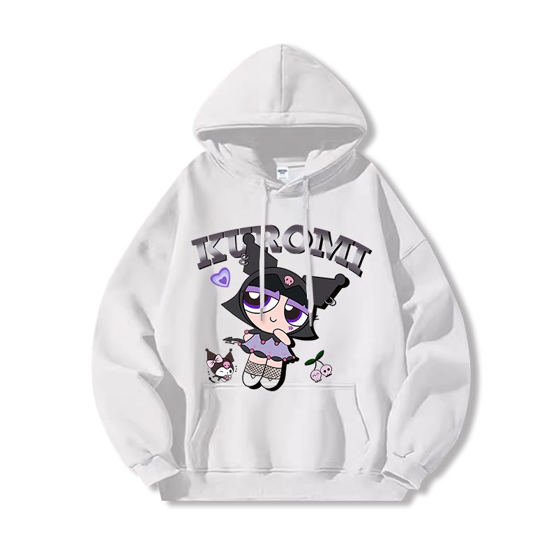 三麗鷗X飛天小女警新款 親子情侶男女連帽衛衣