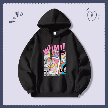 飛天小女警新款 親子情侶男女連帽衛衣