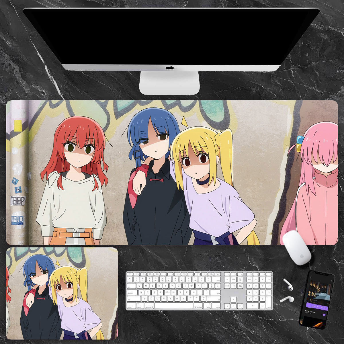 孤獨搖滾 主題桌墊 布質滑鼠墊