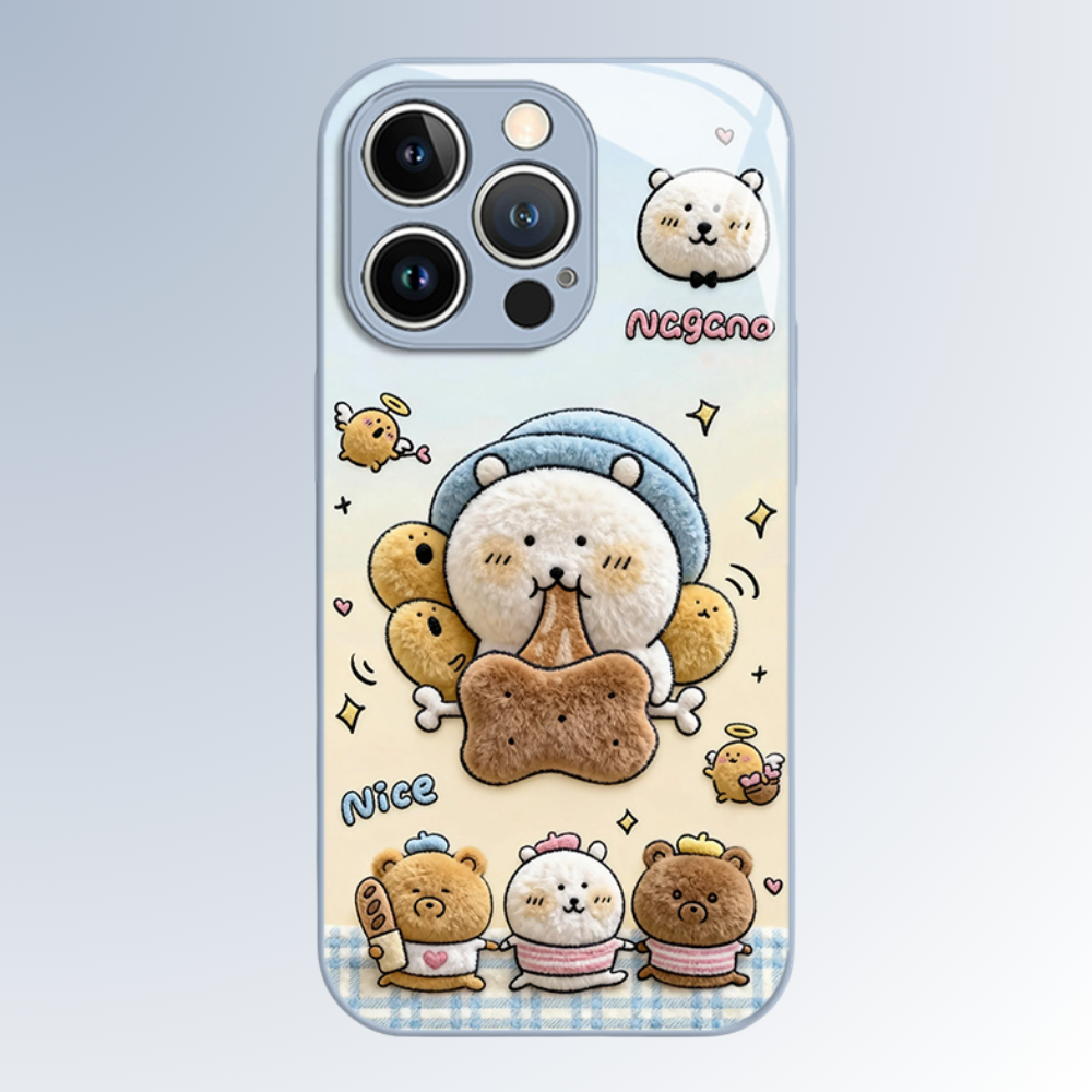 毛絨chiikawa新款高清全包防摔玻璃殼