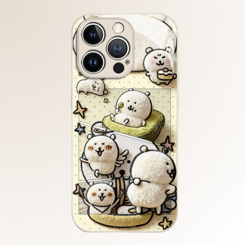 毛絨chiikawa新款高清全包防摔玻璃殼