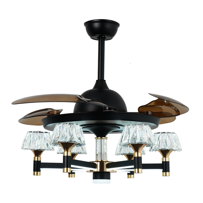 BL-2886 12" 3 Pcs Pc Coffee Bedroom Ceiling Fan With Light