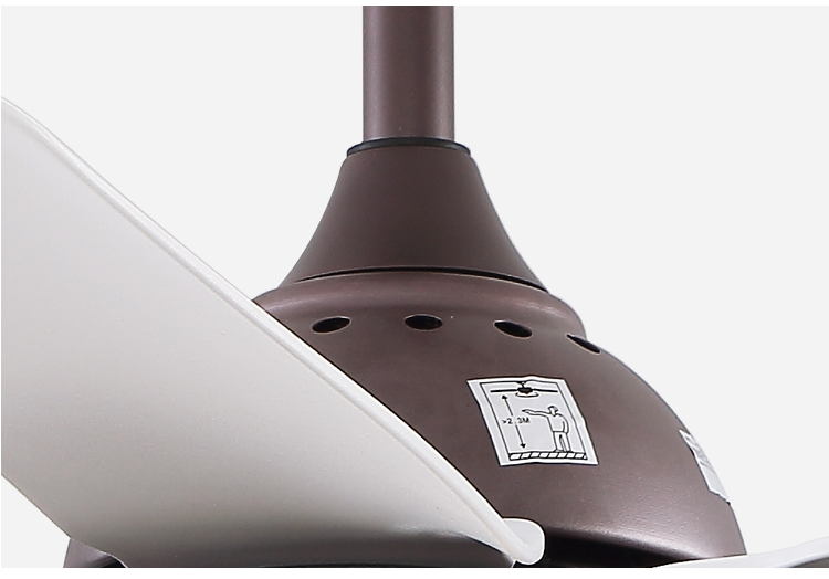 BL-2500 44' 5 Pcs Abs Blue+White Silent Smart Control Ceiling Fan Light