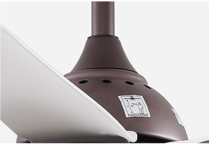 BL-2500 44' 5 Pcs Abs Blue+White Silent Smart Control Ceiling Fan Light