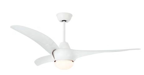 BL-2053 52" 3 pcs ABS White Remote Control Ceiling Fan With Light