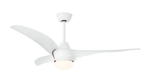 BL-2053 52" 3 pcs ABS White Remote Control Ceiling Fan With Light