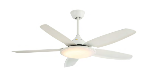 BL-2501 52" 5 Pcs Abs White Ceiling Fan With Light And Remote