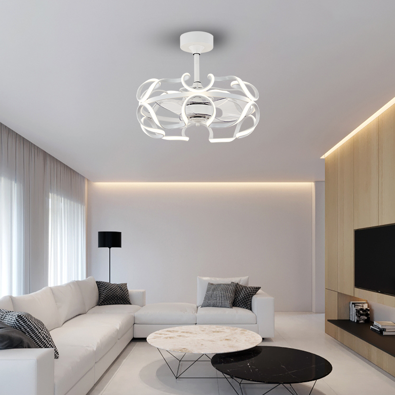 [Copy]BL-19215 22" 3 Pcs Pc White Indoor Ceiling Fan With Led Lights