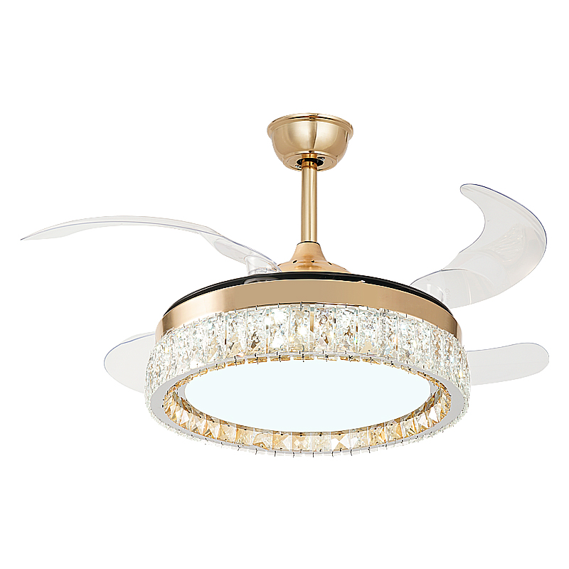 BL-2956 42"/48" 4 Pcs Pc S Gold Ceiling Fans Light With Remote Control