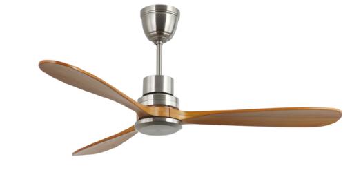 BL-2010 52" 3 pcs Solid Wood Sand Nickel +Light Wood Grain Gold Ceiling Fan With Remote