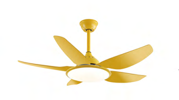 BL-2500 44' 5 Pcs Abs Yellow Silent Smart Control Ceiling Fan Light