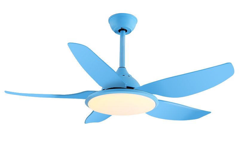 BL-2500 44' 5 Pcs Abs Blue Silent Smart Control Ceiling Fan Light