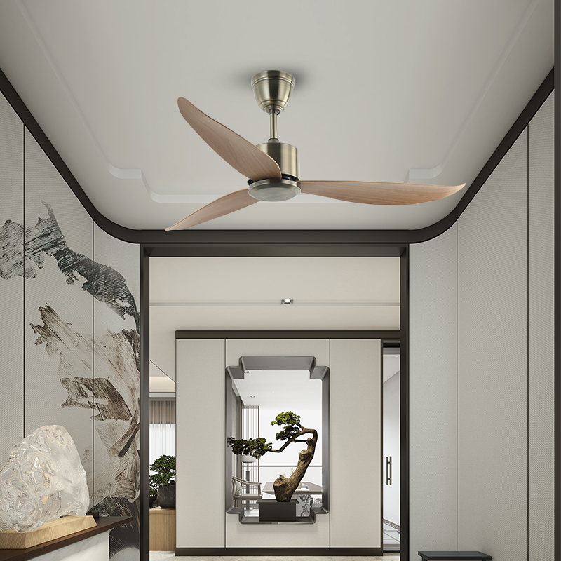 BL-2678 46" 3 Pcs Abs Antique Bronze Remote Control Sitting Room Ceiling Fan Modern