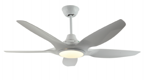 BL-2370 48" 5 pcs Abs White Smart Ceiling Fan Lamp