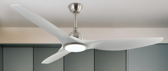 BL-2370 64" 3 Pcs Abs White Smart Ceiling Fan Lamp