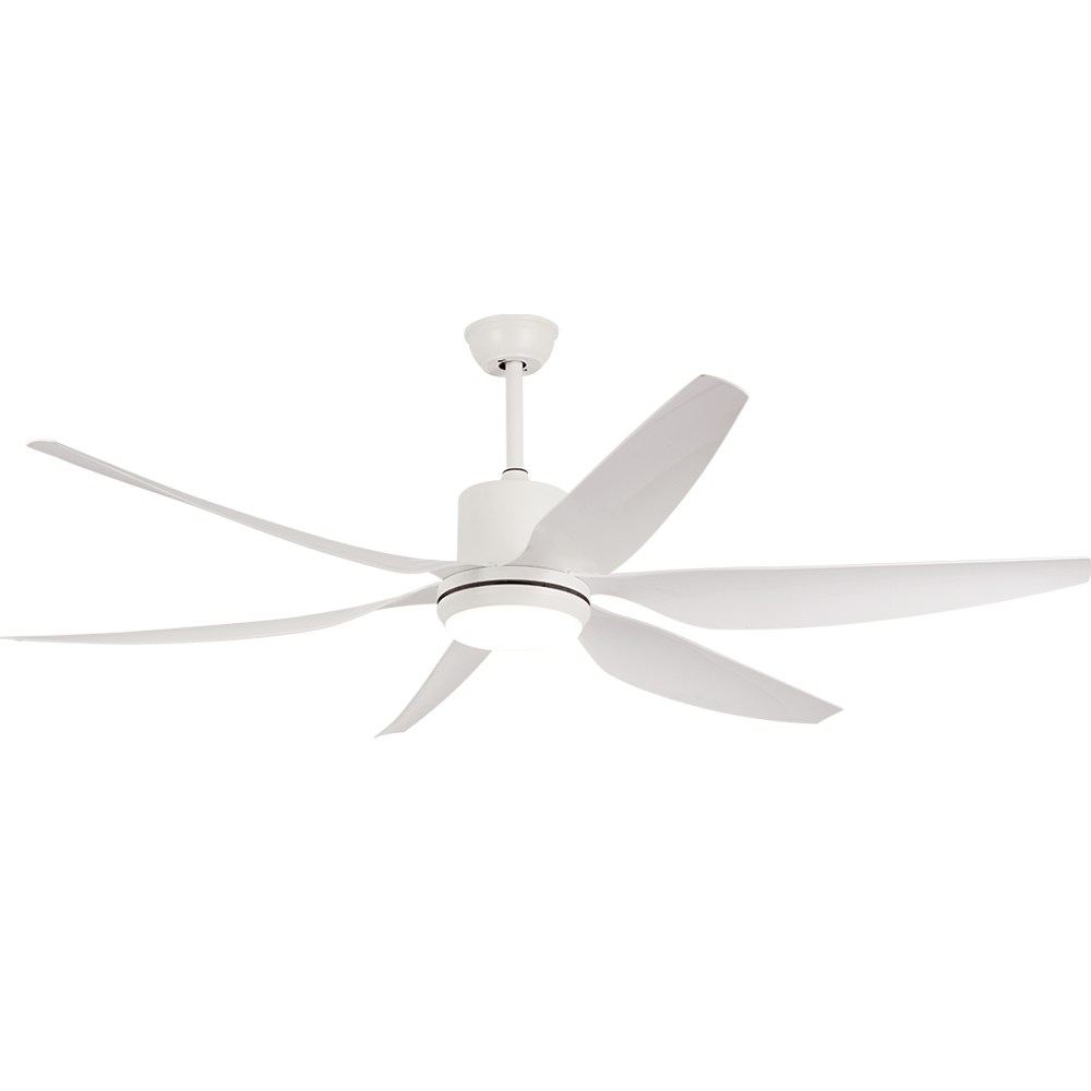 BL-3890 66" 6 Pcs Abs White Remote Control Ceiling Lighting With Fan