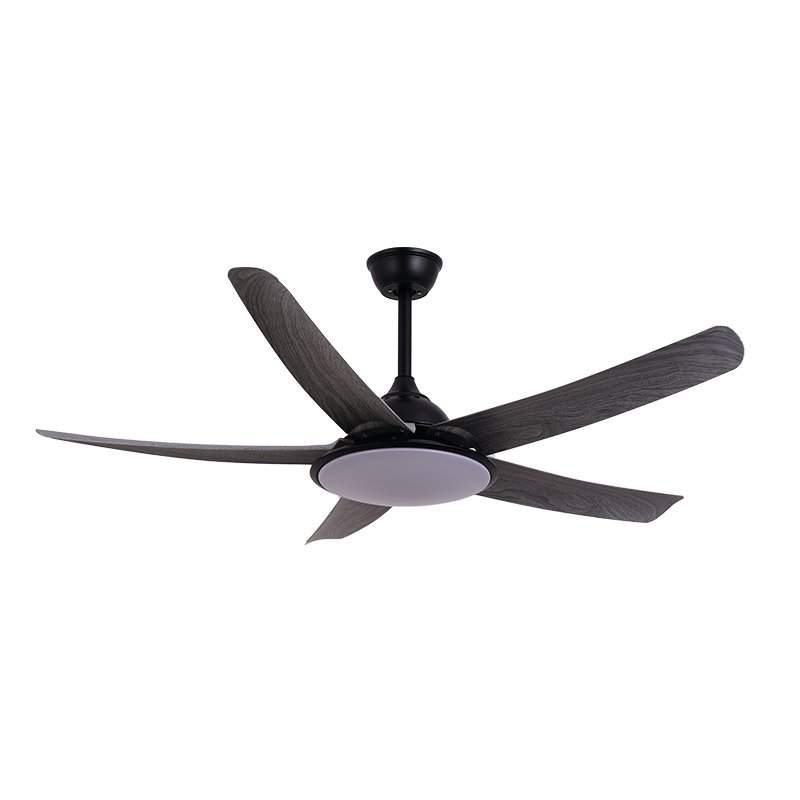 BL-2502 54" 5 Pcs Abs Black Remote Control Ceiling Chandelier With Fan