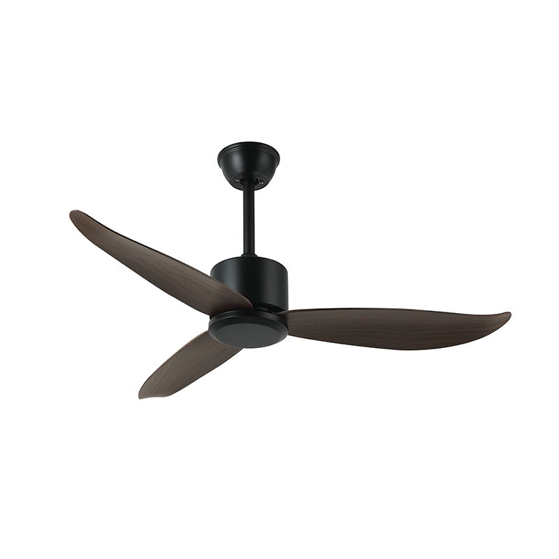 BL-2678 46" 3 Pcs Abs Black Remote Control Sitting Room Ceiling Fan Modern