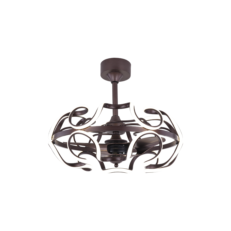 BL-19215 22" 3 Pcs Pc Coffee Indoor Ceiling Fan With Led Lights