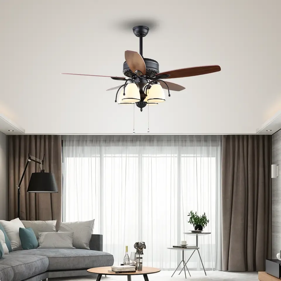 BL-1008 52" Composite board blade remote control ceiling fan with lighting