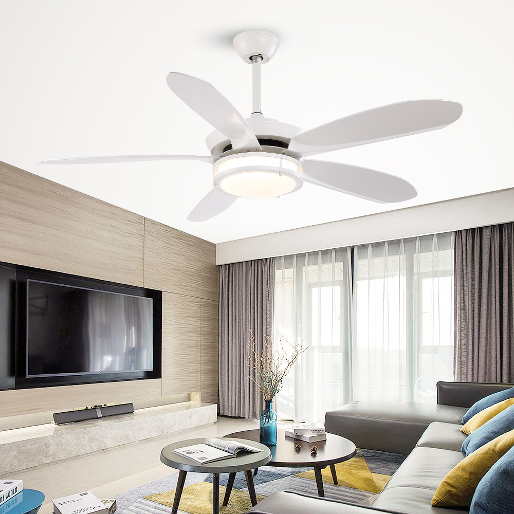 BL-2185 56" 5 Pcs Abs Dark Wood Grain Modern Decorative Ceiling Fan