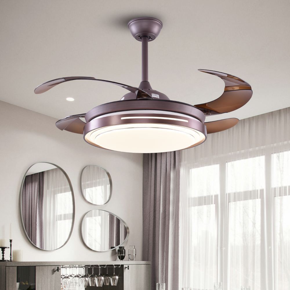 BL-2650 42"/48" 4 Pcs Pc Coffee Modern Indoor Decorative Ceiling Fan