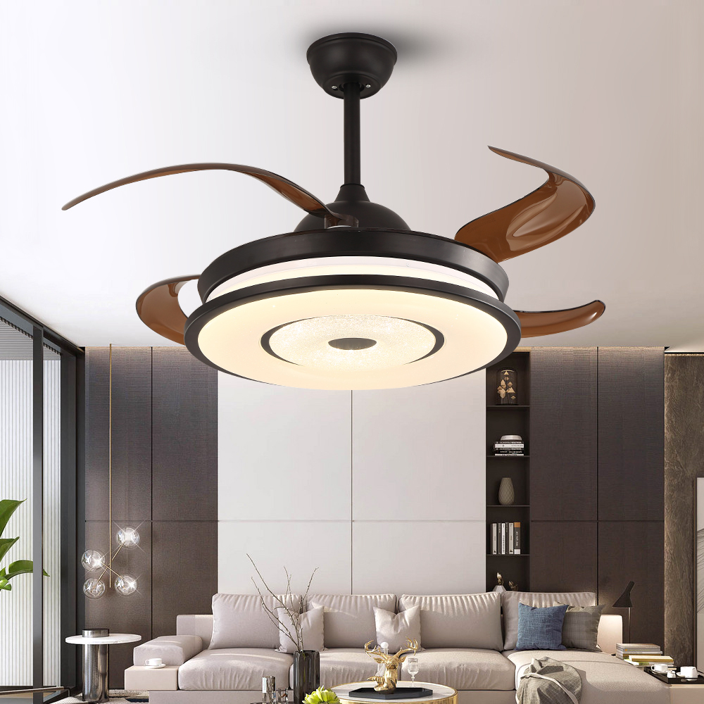 BL-2680 42"/48" 4 Blades Pc Coffee Ceiling Fan Residential With Light