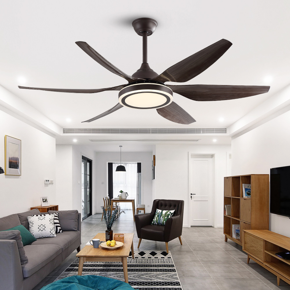 Breezelux BL-2747 55" 6 pcs ABS Coffee Modern Ceiling Fan