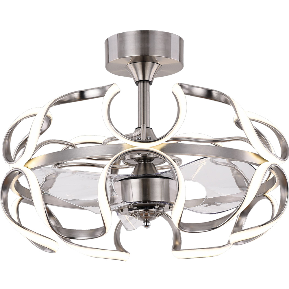 BL-19215 22"  3 Pcs Pc Sand Nickel Remote Control For Ceiling Fan Light