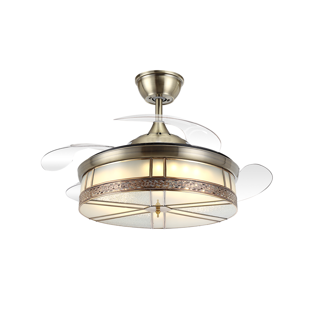 BL-1689 42"/48" 4 Pcs Pc Antique Bronze Smart Ceiling Fan Light