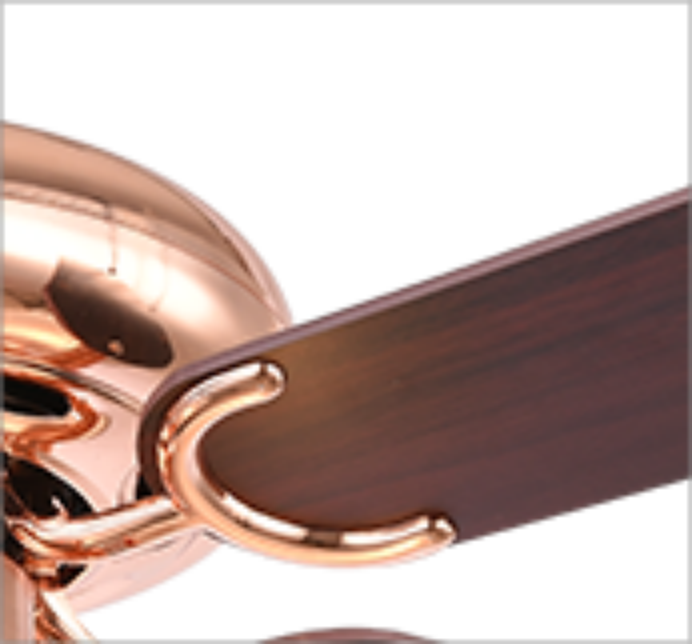 BL-1014 52" 5 Pcs Composite Board Rose Gold Retro Ceiling Fan