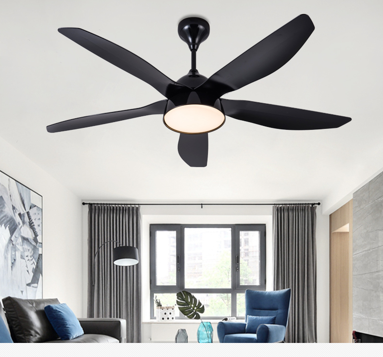 BL-7065 56" 5 Blades Abs Coffee Traditional Ceiling Fan With Light