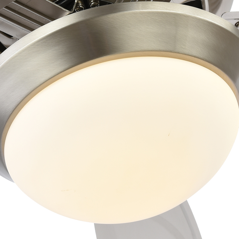 BL-1049 52" 5 Pcs Iron Sand Nickel High Quality Ceiling Fan With Light