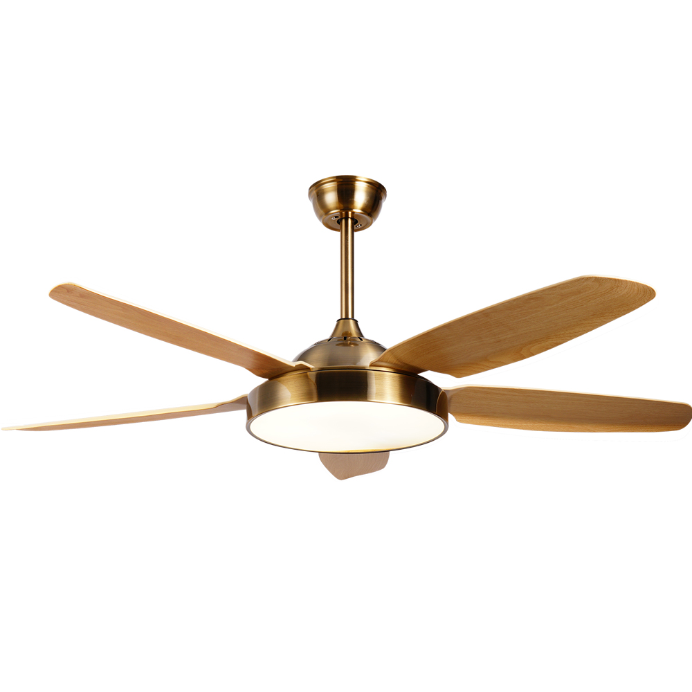 BL-1537 52" Anti Bronze 5 pcs ABS Smart Ceiling Fan With Light