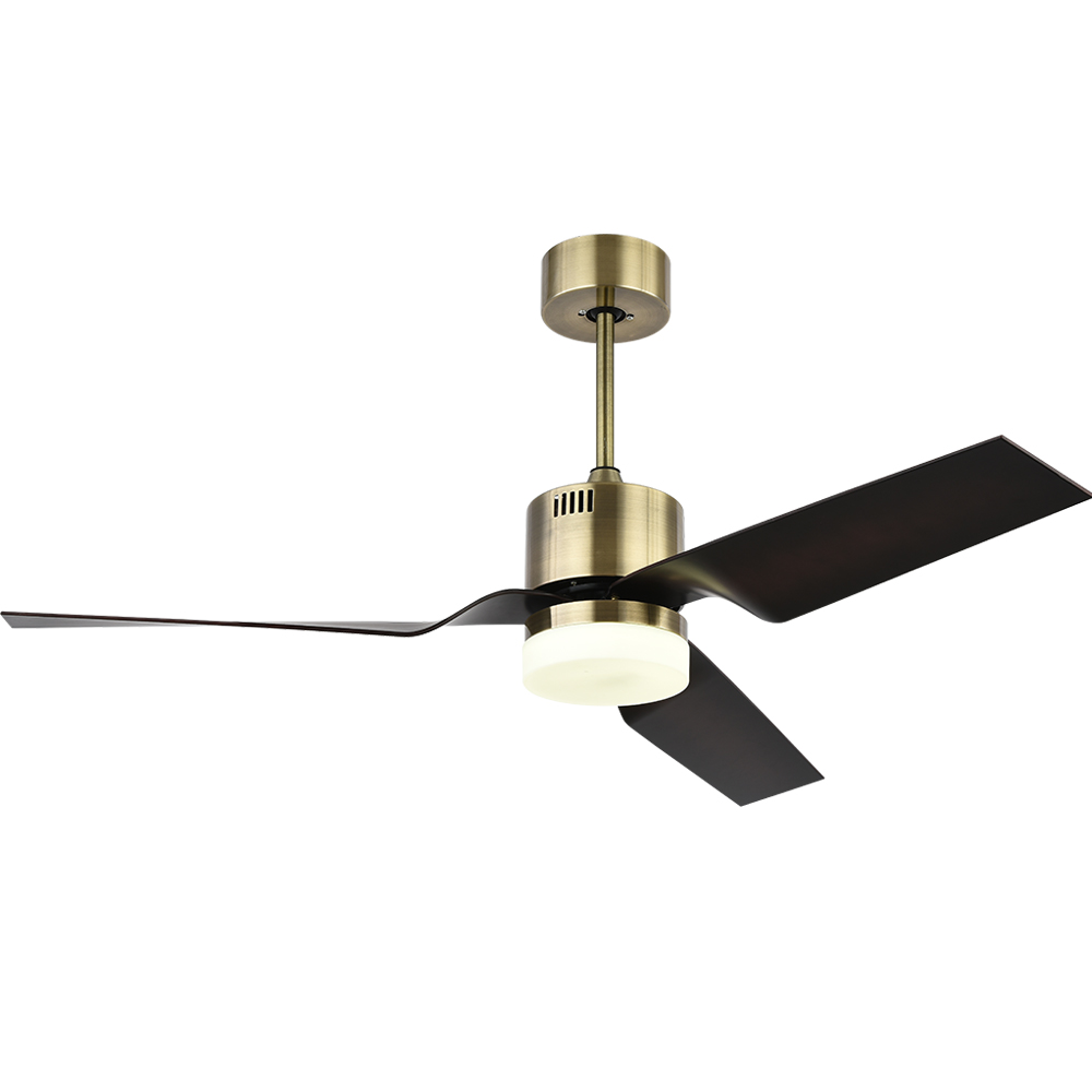 BL-2089 52" 3 pcs ABS Antique Bronze New Nordic Minimalist Ceiling Fans With Lights
