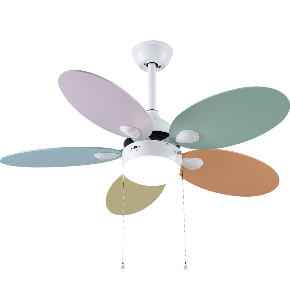BL-1092 42" Muti-color 5 pcs composite board modern ceiling fan with led light